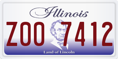 IL license plate Z007412