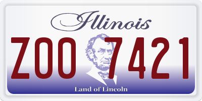 IL license plate Z007421