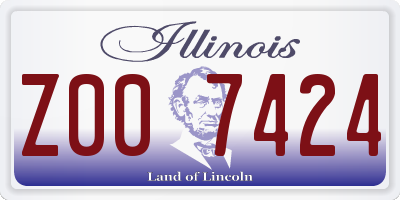 IL license plate Z007424