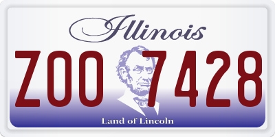 IL license plate Z007428