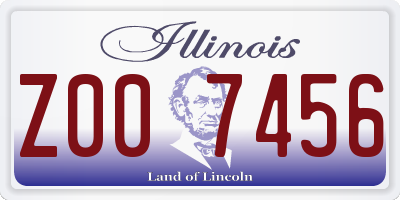 IL license plate Z007456