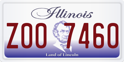 IL license plate Z007460