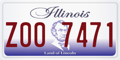 IL license plate Z007471