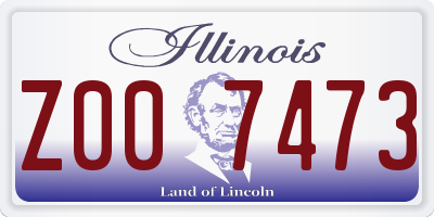 IL license plate Z007473