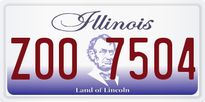 IL license plate Z007504