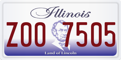 IL license plate Z007505