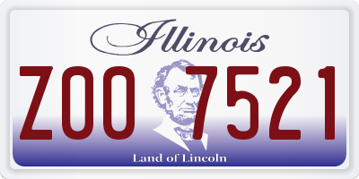 IL license plate Z007521