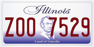 IL license plate Z007529