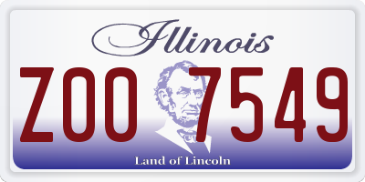 IL license plate Z007549