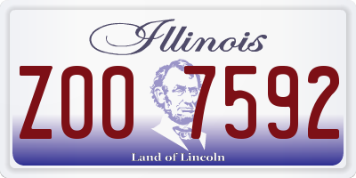 IL license plate Z007592