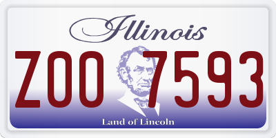 IL license plate Z007593