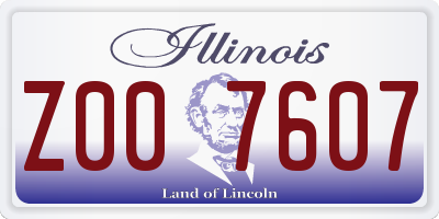 IL license plate Z007607