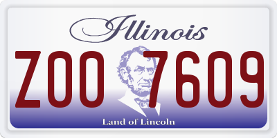 IL license plate Z007609