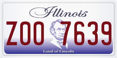 IL license plate Z007639