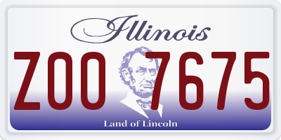 IL license plate Z007675