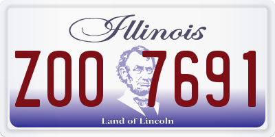 IL license plate Z007691