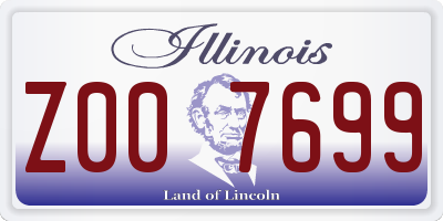 IL license plate Z007699