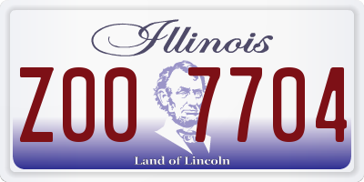 IL license plate Z007704