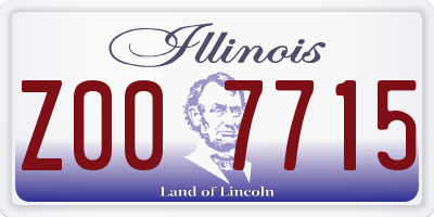 IL license plate Z007715