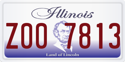 IL license plate Z007813