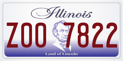 IL license plate Z007822
