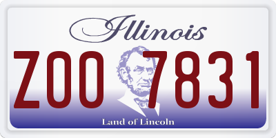 IL license plate Z007831
