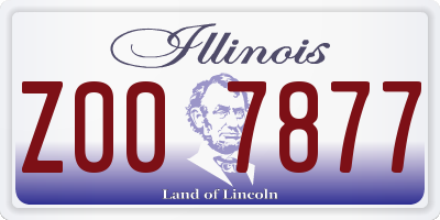 IL license plate Z007877