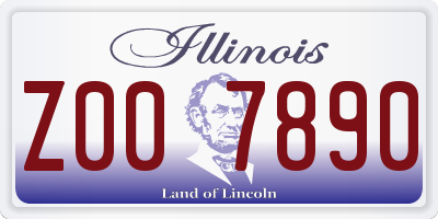 IL license plate Z007890