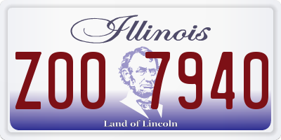 IL license plate Z007940