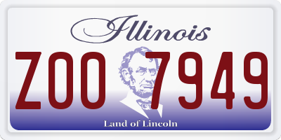 IL license plate Z007949