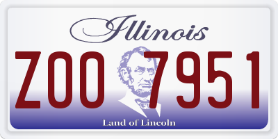 IL license plate Z007951