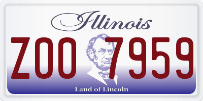 IL license plate Z007959