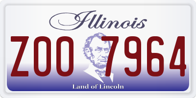 IL license plate Z007964