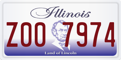 IL license plate Z007974