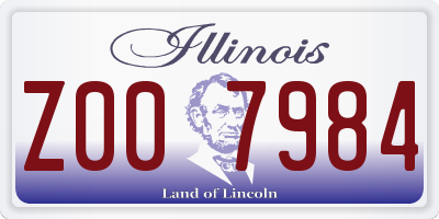 IL license plate Z007984