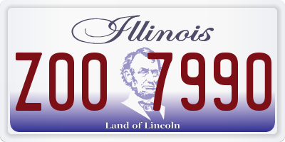 IL license plate Z007990