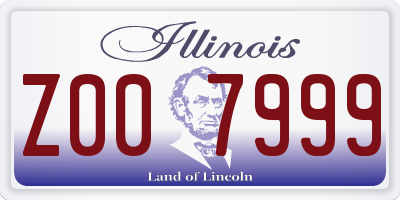 IL license plate Z007999