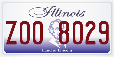 IL license plate Z008029