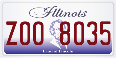 IL license plate Z008035