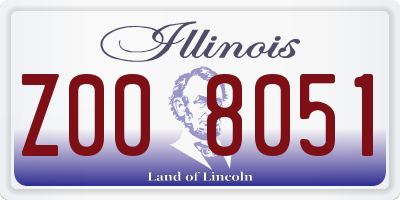 IL license plate Z008051