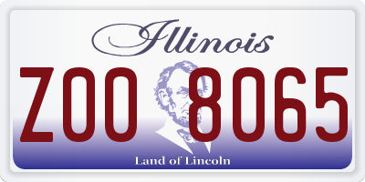 IL license plate Z008065