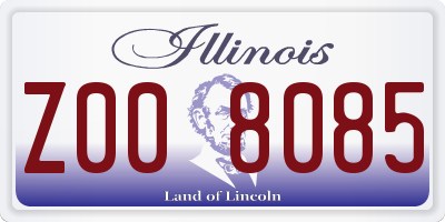 IL license plate Z008085