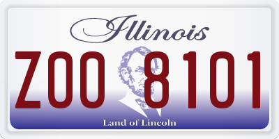 IL license plate Z008101