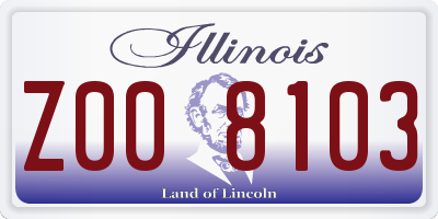 IL license plate Z008103
