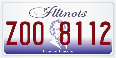 IL license plate Z008112