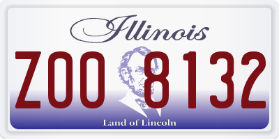 IL license plate Z008132