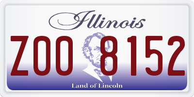 IL license plate Z008152
