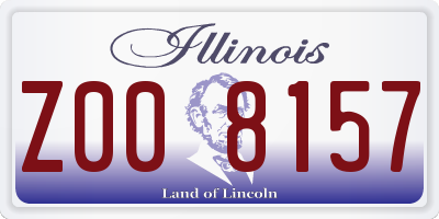 IL license plate Z008157