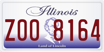 IL license plate Z008164