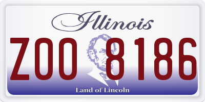 IL license plate Z008186